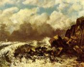 Marine A Etretat - 古斯塔夫·库尔贝